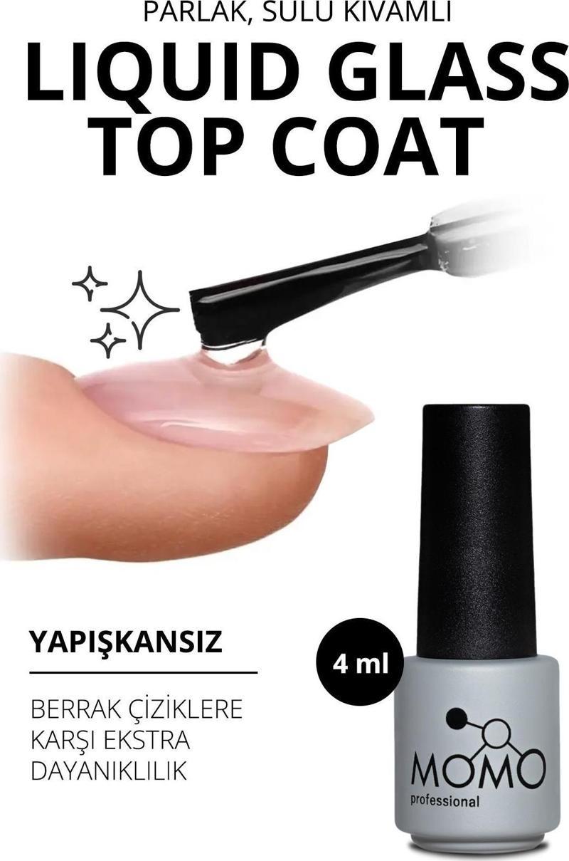 Kalıcı Oje İçin Liquid Glass Top Coat, 4 ml