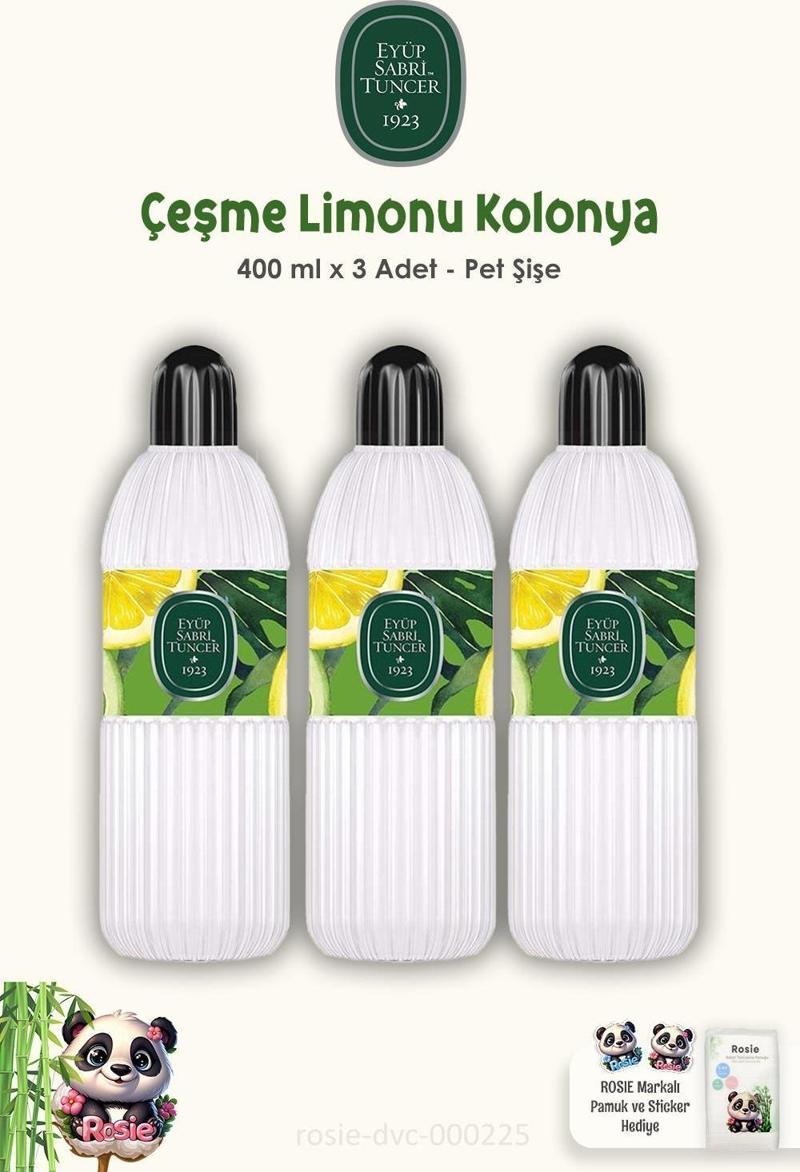 Çeşme Limonu Kolonyası Pet Şişe 400 ml 3 Adet ve ROSIE 60'lı