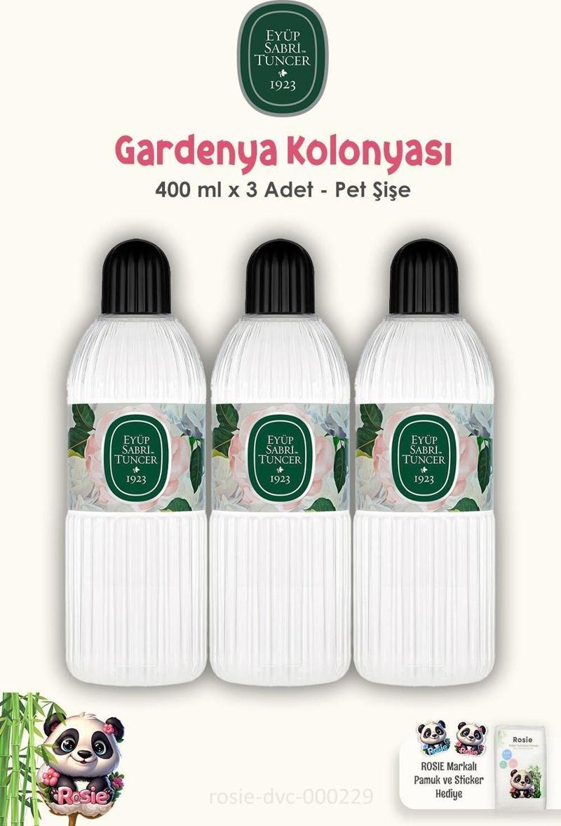 Gardenya Kolonyası 400 ml Pet Şişe 3 Adet ve ROSIE Pamuk