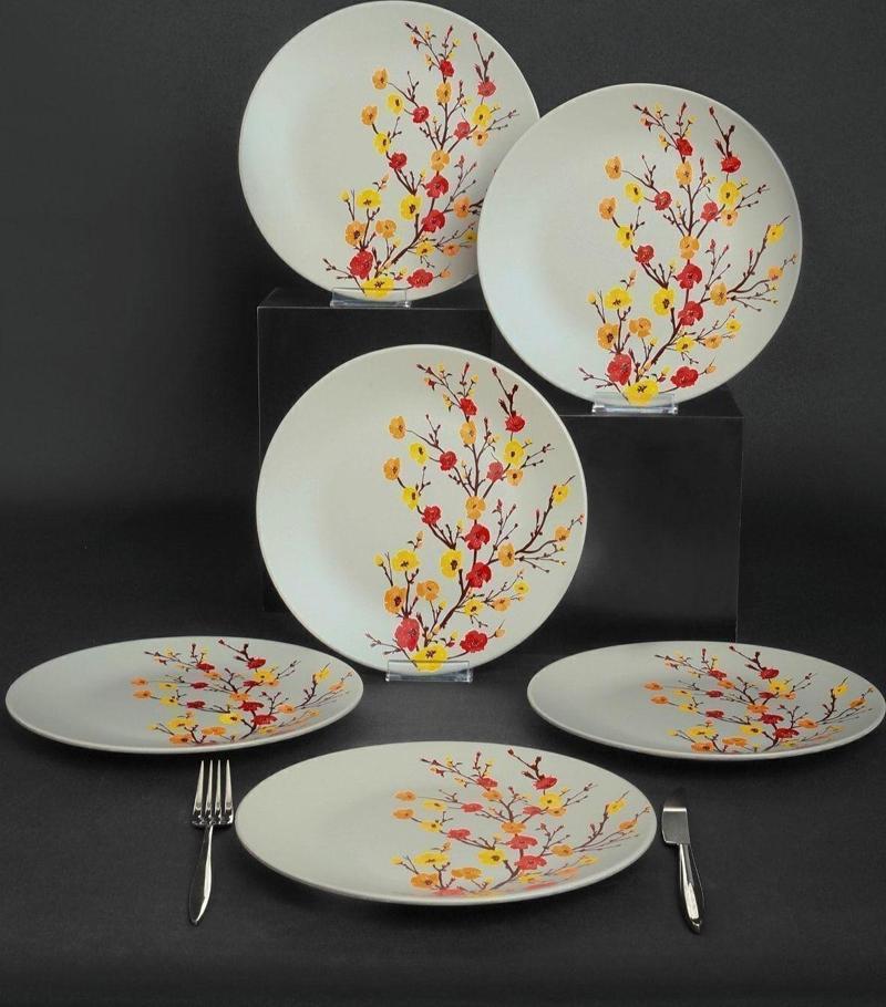 Keraart Sonbahar Tomurcuk Servis Tabağı 26 Cm 6 Adet