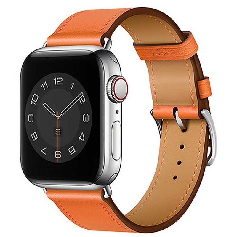 Wiwu wiwu Apple Watch 7 41mm Wiwu Attleage Watchband Hakiki Deri Saat Kordon Kayış Bileklik