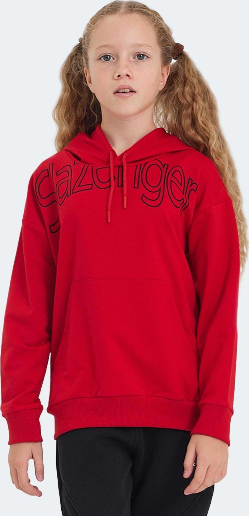 LETTO Unisex Çocuk Sweatshirt Kırmızı