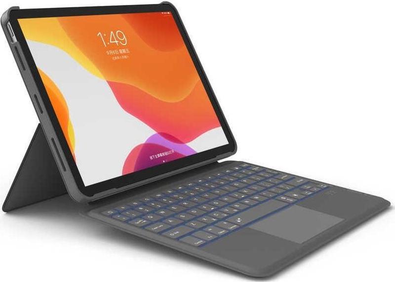 Apple iPad Pro 11 2022 M2 Combo Led Işıklı Magnetik Standlı Klavyeli Kılıf Touchpad Özellikli