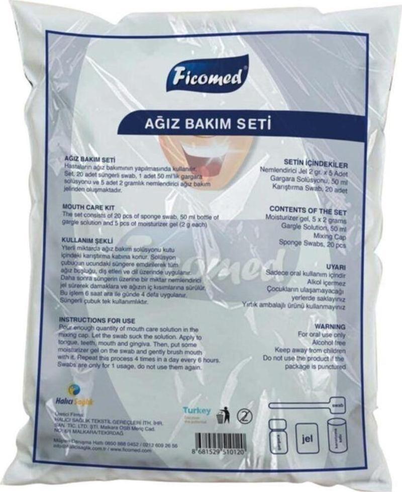 Ağız Bakım Seti 20'Li - Yatan Hasta Ağız Temizleme Seti (3 Adet)