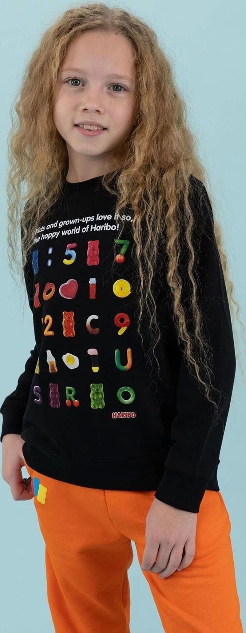 Siyah Baskılı Mix Çocuk Sweatshirt