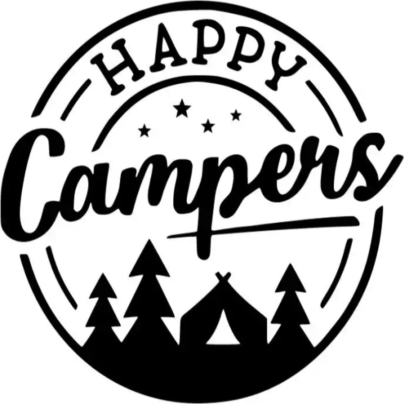 Happy Campers Sticker 40 x 40 cm