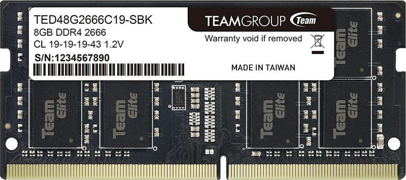 group Elite Ddr4 8Gb Single 2666Mhz Pc4-21300 Cl19 1.2V Sodımm 260-Pin Laptop Notebook Pc Ram