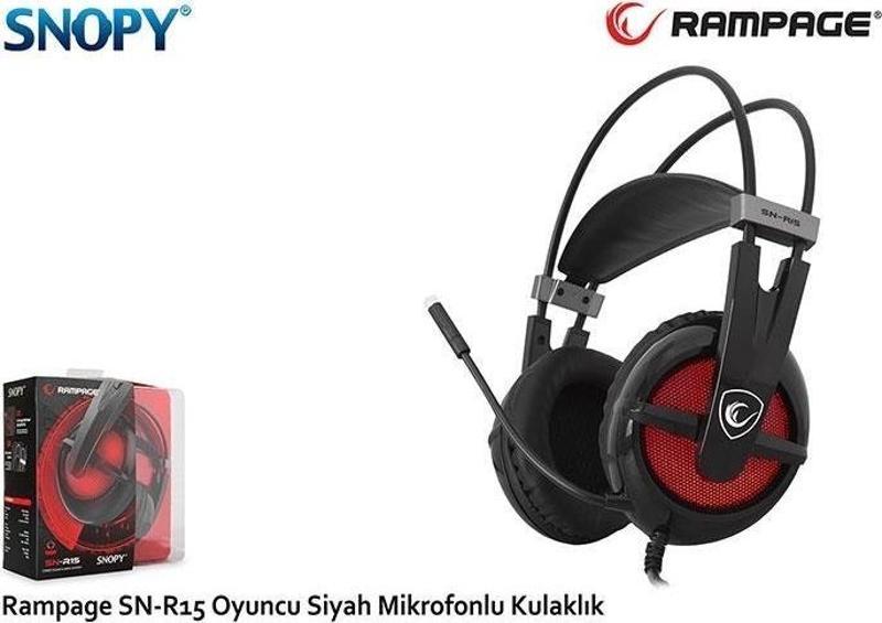 Rampage SN-R15 Oyuncu Siyah Mikrofonlu Kulaklık