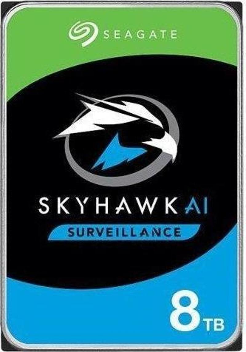 8TB Skyhawk AI ST8000VE001 256MB 3.5” SATA 3 7200Rpm 7-24 Güvenlik Diski