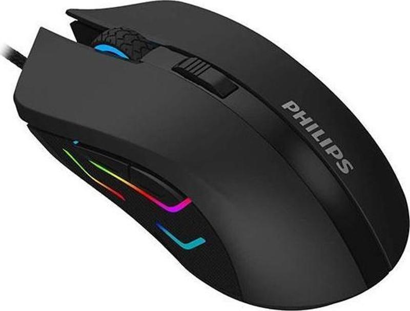SPK9313 Usb Siyah 800-1200-1600-2400dpi Gaming Mouse 7 Farklı Led Işık