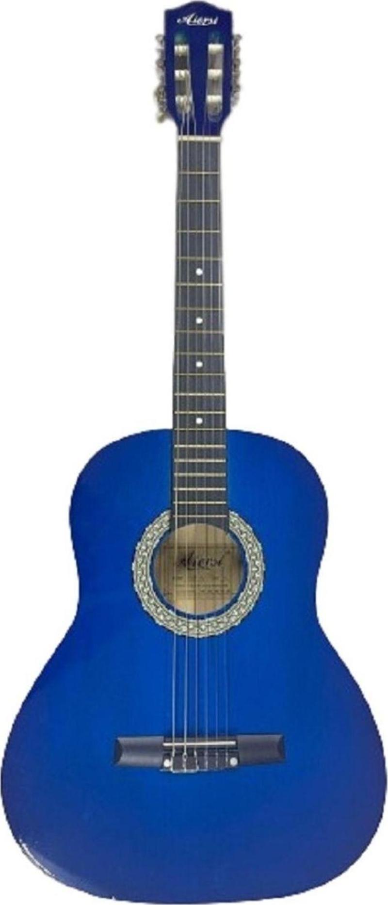 Klasik Gitar 3/4 Boy Mavi Renk Sap Ayarlı Üst Kalite