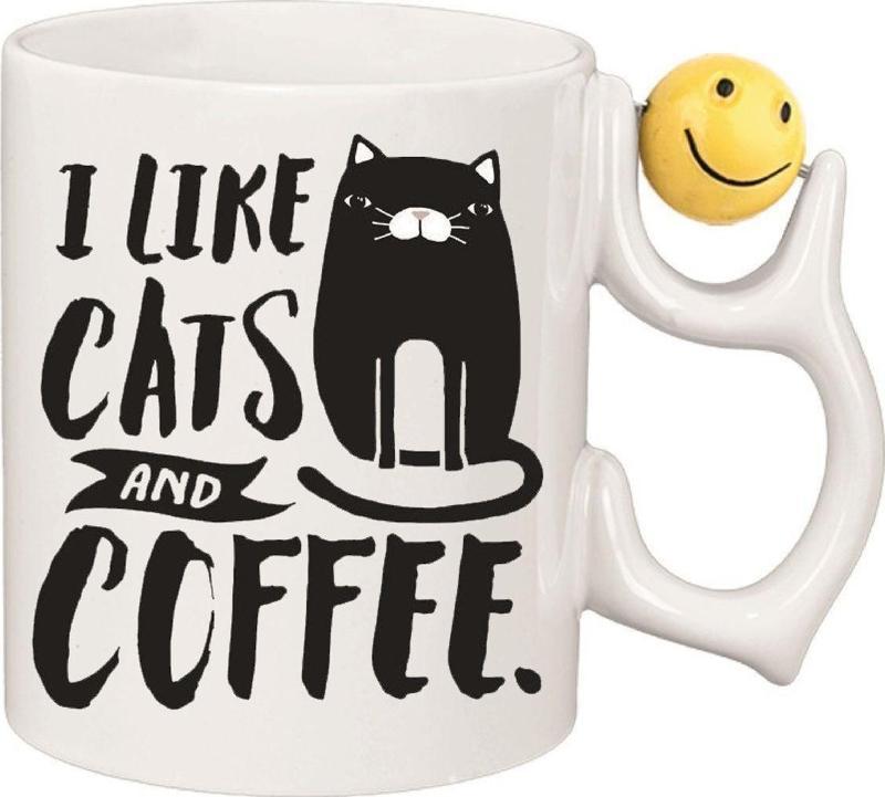 Kişiye Özel I Like Cats Coffee Emoji Kalp Kulplu Süblimasyon Kaliteli Baskılı Porselen Kupa Bardak Emoji Kulp