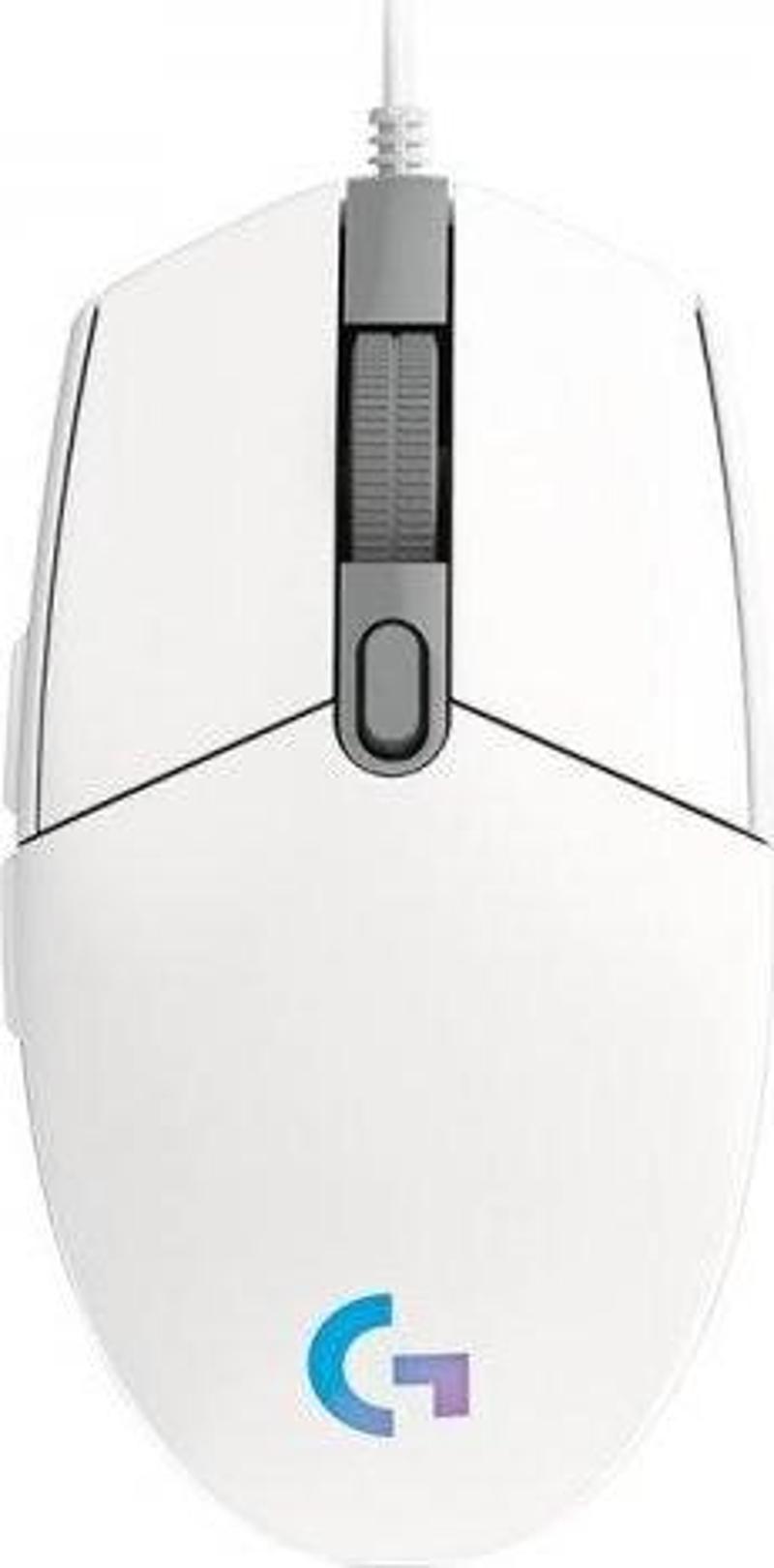 910-005824 G102 Lightsync Beyaz 8000 Dpı 6 Tuş Optik RGB White Kablolu Gaming (Oyuncu) Mouse