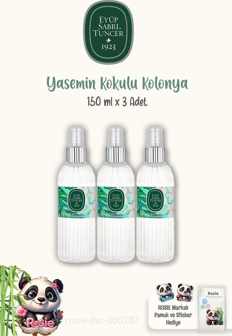 Yasemin Kolonyası 150 ml  3 Adet ve ROSIE Pamuk 60'lı