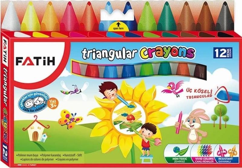 Mum Pastel Boya Triangular Üçgen Crayons 12 Renk 50290
