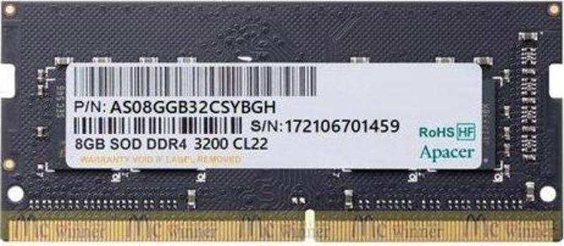 8GB (1x8GB) 3200Mhz CL22 DDR4 Notebook SODIMM Ram ES.08G21.GSH Notebook Ram