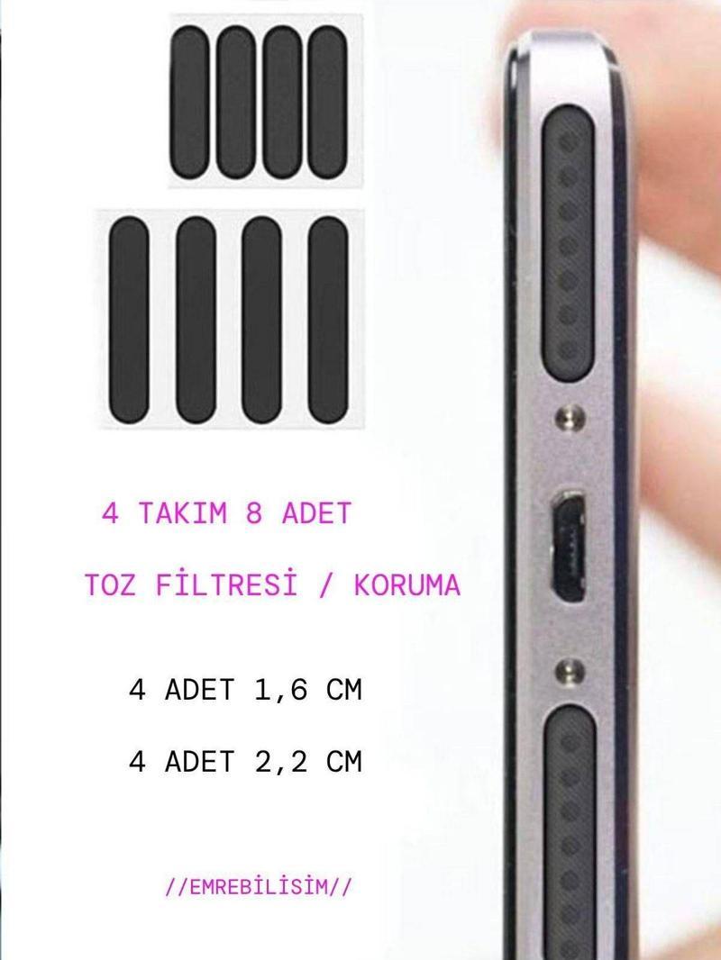 Cep Telefonu Hoparlör Için Toz Önleyici/Hoparlör Filtresi/Tozluk/Koruma Sticker 4 Takım 8 Adet
