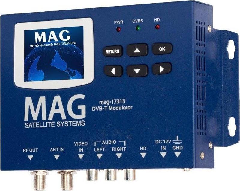 MAG MG-17313 LCD EKRANLI HD-RF CONVERTER FULL HD DVB-T ENCODER MODULATOR (DVB-T/AV/HDMI)