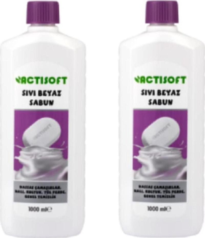 Aktisoft Sıvı Beyaz Sabun 1000Ml *2 Li Paket (2 Adet)