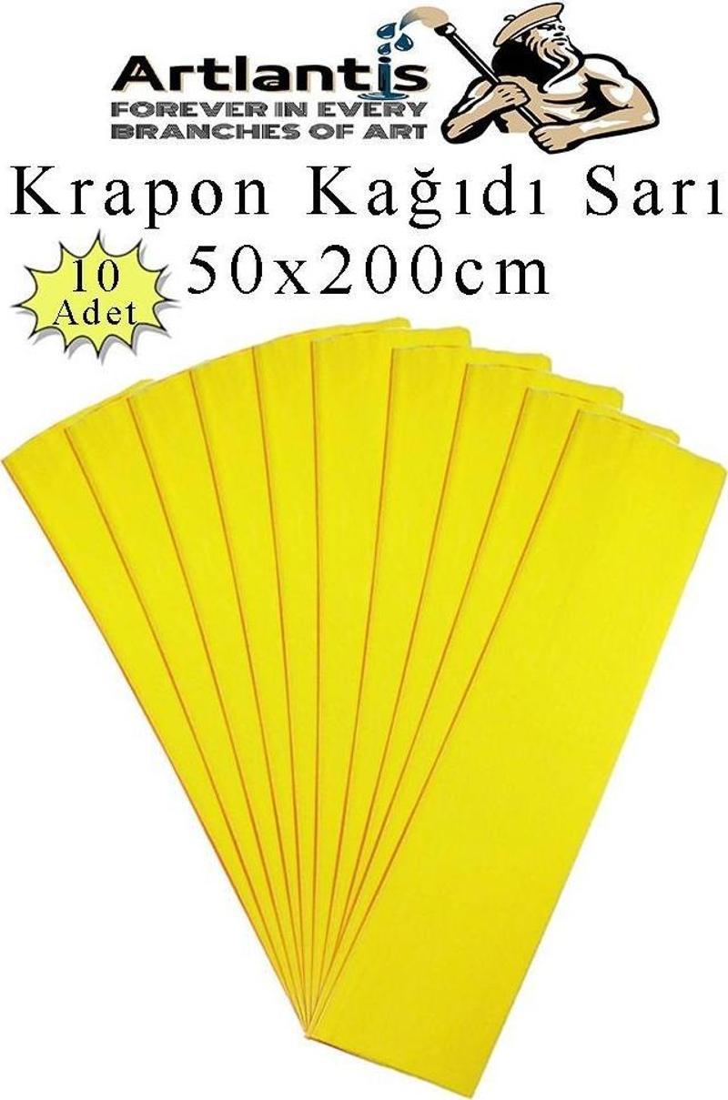 Renkli Krapon Kağıdı 50x200 cm 10 Adet Renkli Grapon Kağıdı Okul Sınıf Etkinlik Kreş Okul Öncesi Kırapon Grafon