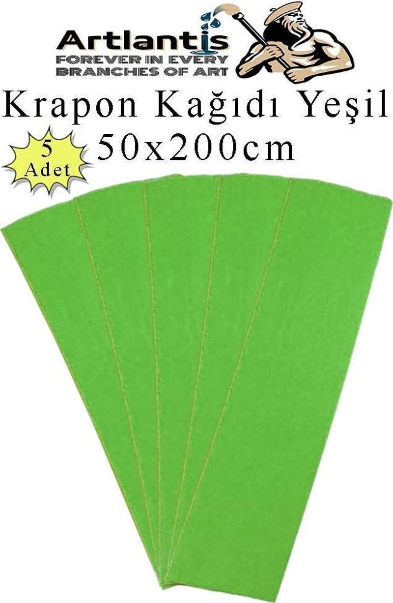 Krapon Kağıdı 50x200 cm 5 Adet Renkli Grapon Kağıdı Okul Sınıf Etkinlik Kreş Okul Öncesi Kırapon Grafon