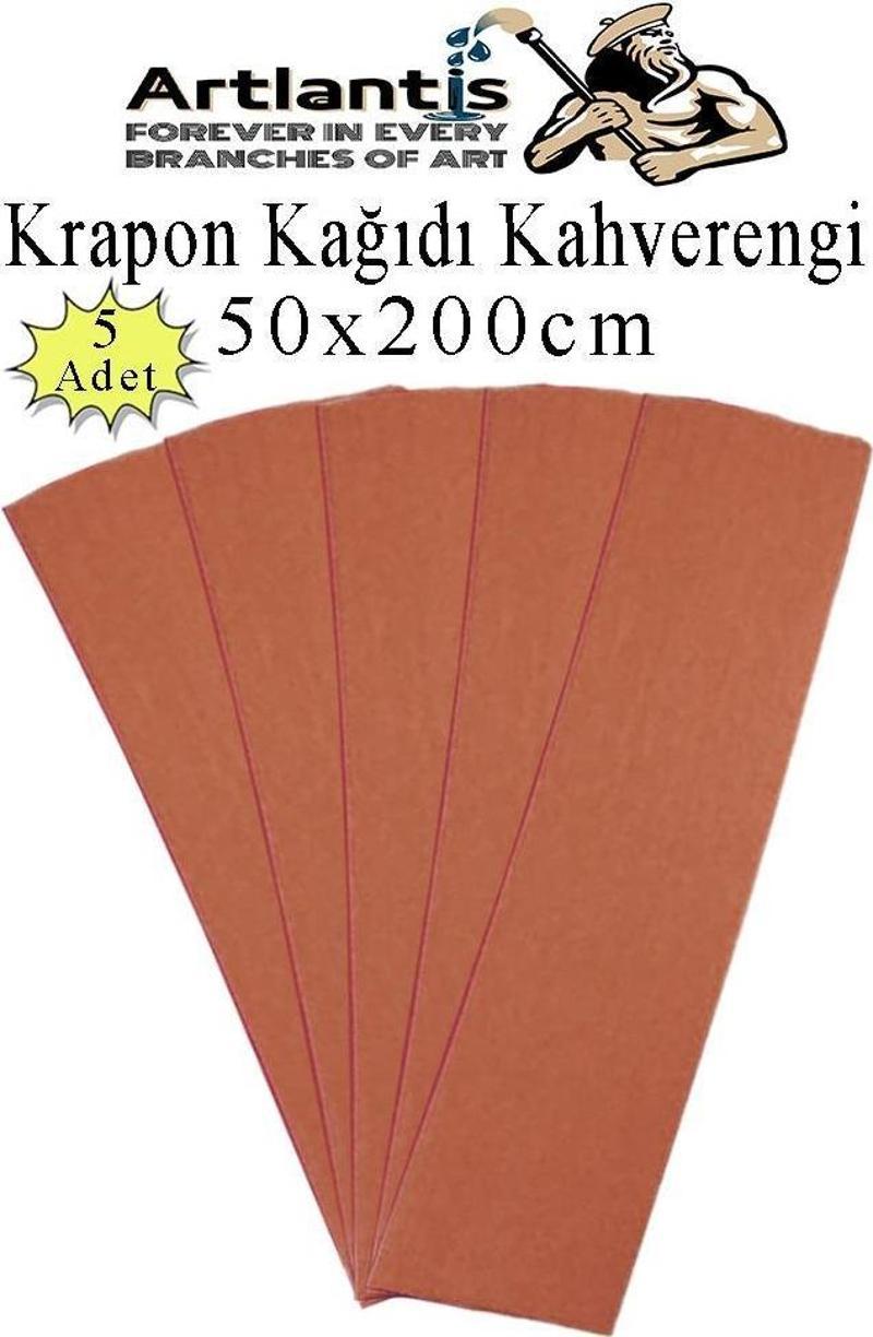 Krapon Kağıdı 50x200 cm 5 Adet Renkli Grapon Kağıdı Okul Sınıf Etkinlik Kreş Okul Öncesi Kırapon Grafon