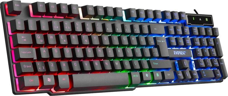 Kb-188 Borealis Siyah Usb Gökkuşağı Aydınlatmalı Q Gaming Oyuncu Klavyesi