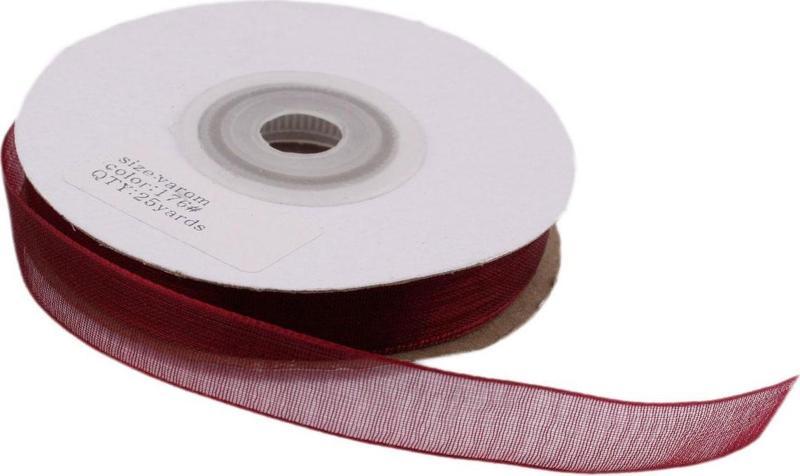 Organze Kurdele 20 MM (22 Metre)  Bordo