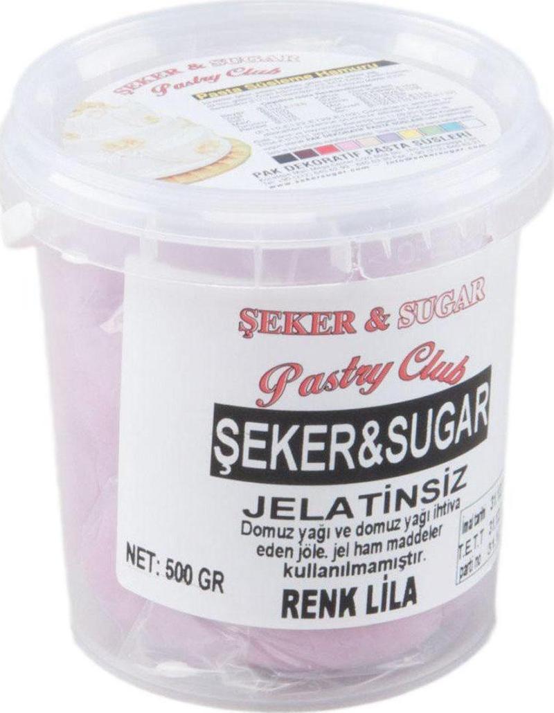 Şeker Sugar Şeker Hamuru Pasta Süsleme Hamuru 500 Gr   Lila