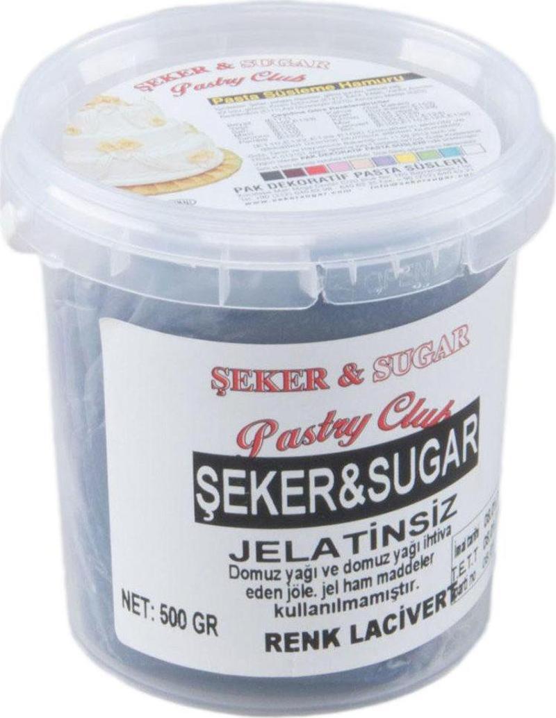 Şeker Sugar Şeker Hamuru Pasta Süsleme Hamuru 500 Gr  Lacivert