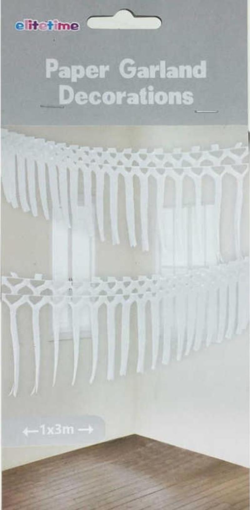 Uzar Süs Arka Fon İçin 300X38 CM  Beyaz