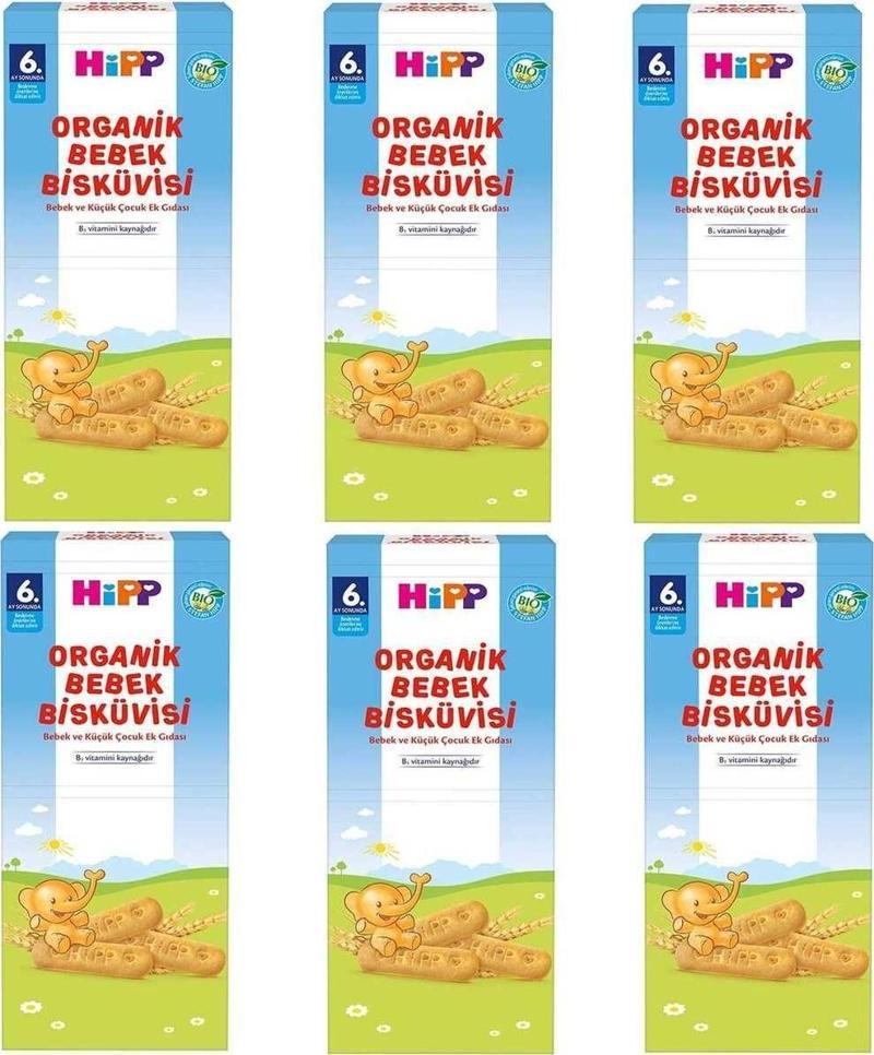 Organik Bebek Bisküvisi 180 gr 6 Adet