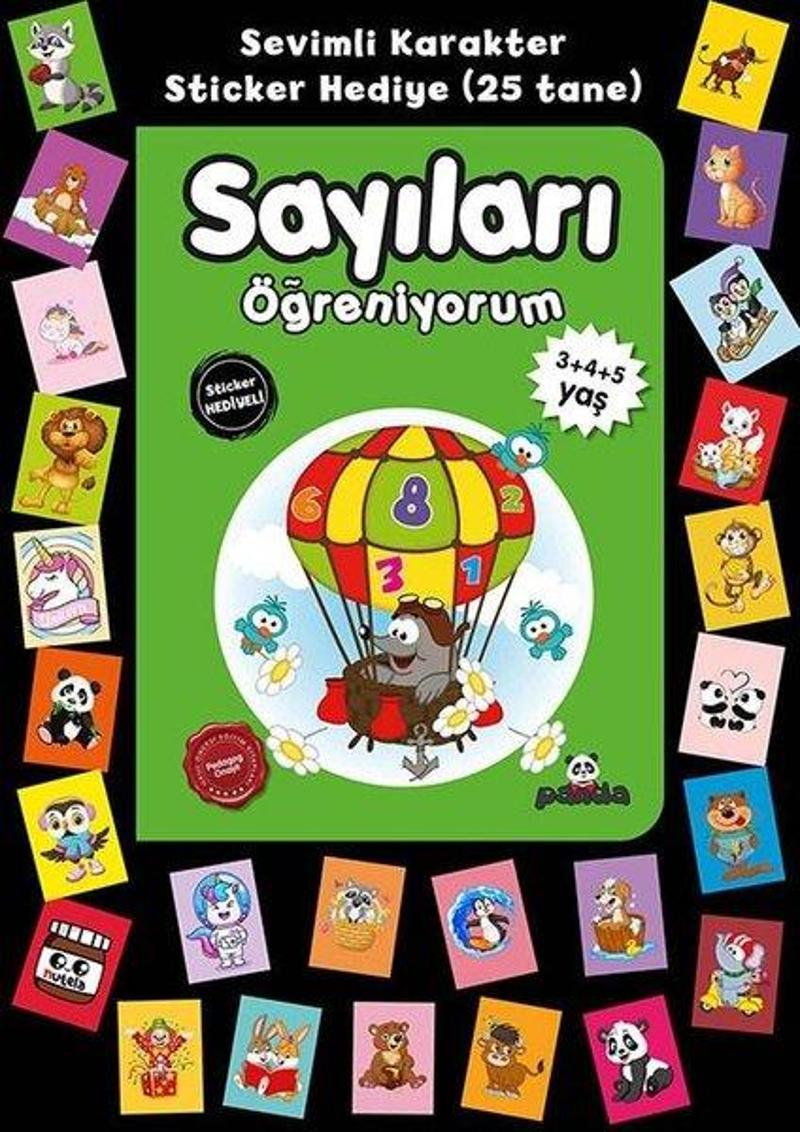 Panda Sayıları Öğreniyorum - Stickerlı 3+4+5 Yaş - Afife Çoruk
