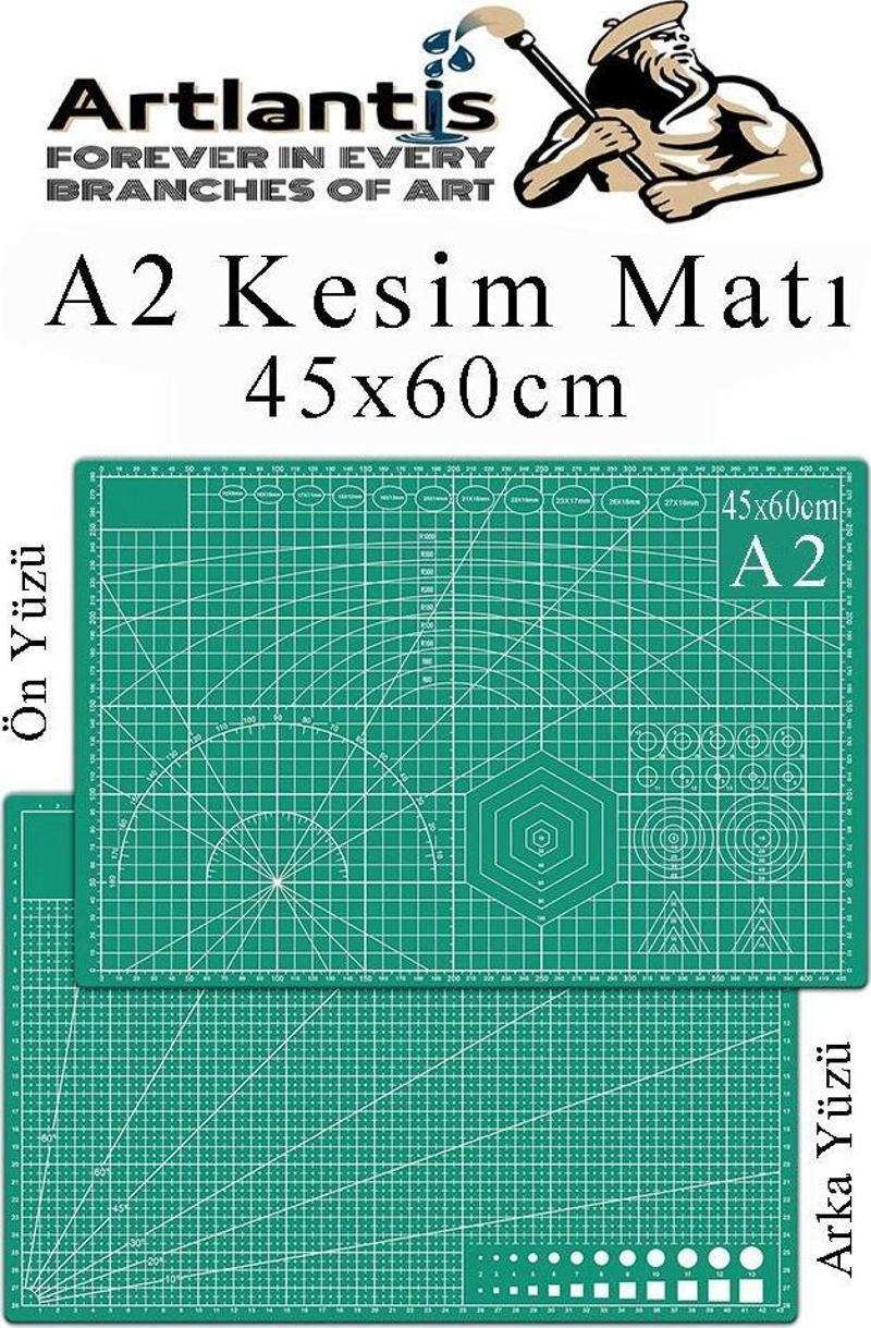 Kesim Matı A2 45x60 cm Çift Taraflı 1 Adet Çizim Matı Kesme Madı Kesim Tablası Kesim Altlığı