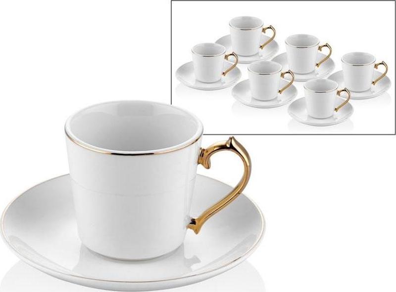 Limoges Gold 6lı Yaldızlı Kahve Fincanı Takımı