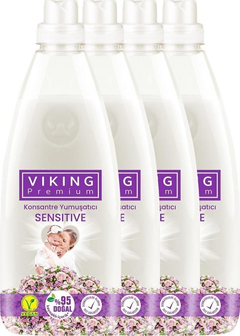 Viking Premium Sensitive Konsantre Yumuşatıcı 1200 Ml X 4 Adet