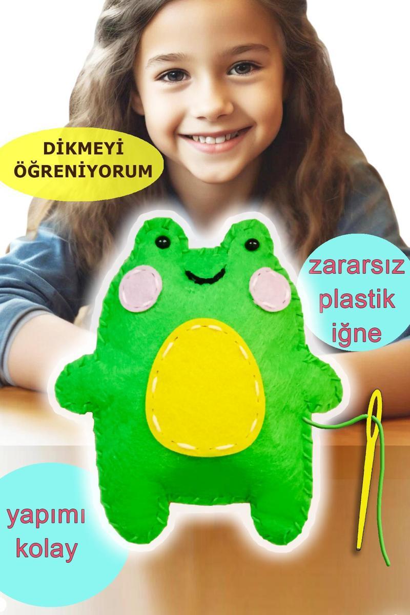 Keçe Oyuncak Dikiş Seti - Sevimli Kurbağa geliştirici oyuncak