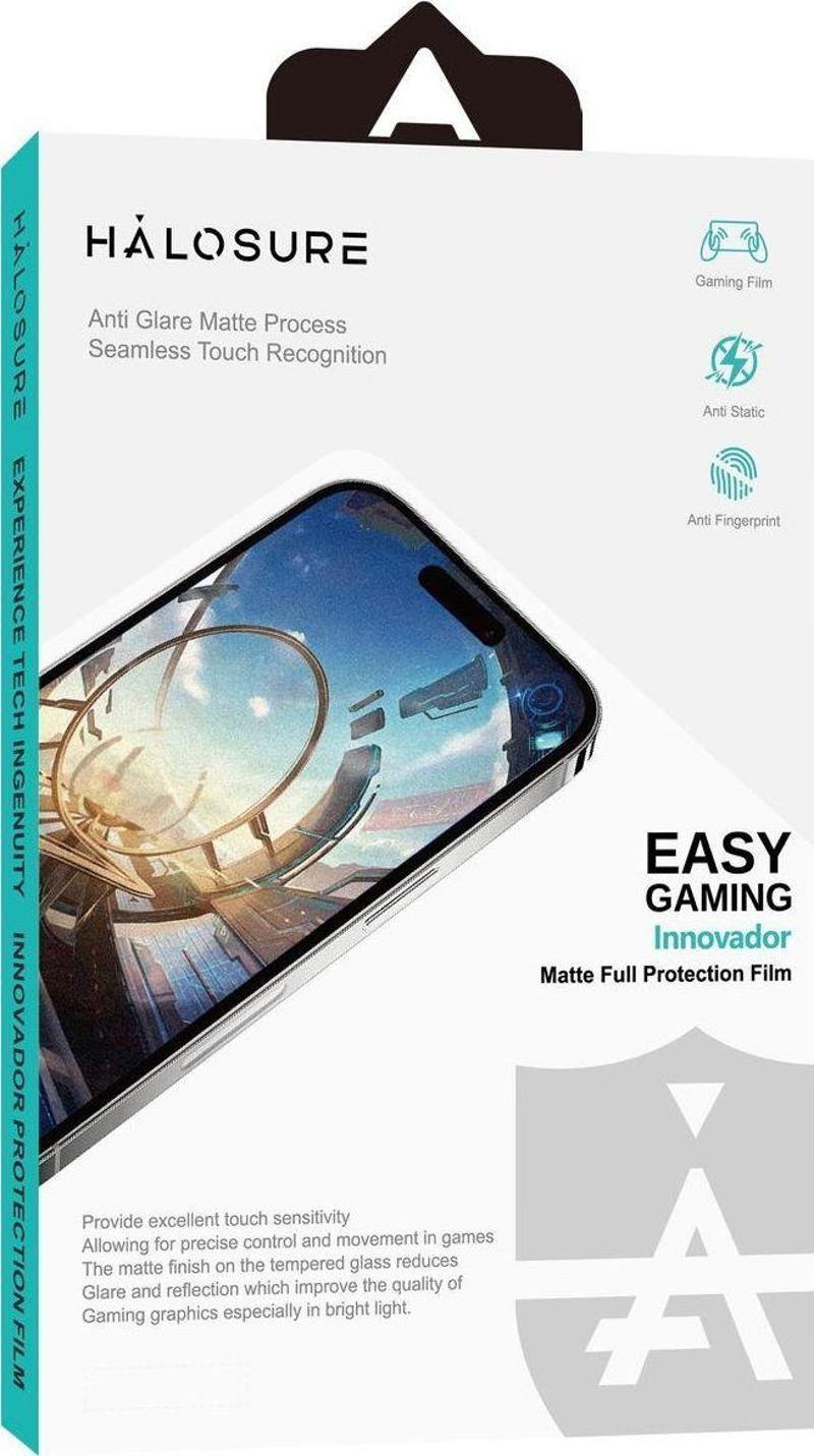 Iphone 15 Uyumlu 2.5D Anti-Static Matte Cam Ekran Koruyucu Darbe Emici Temperli