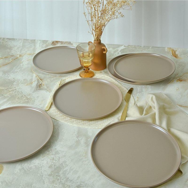 Mat Toprak Taupe Nordic Servis Tabağı 28 cm 6 Adet 977