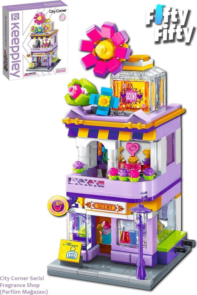 KEEPPLEY City Corner/Şehir Köşesi Serisi Parfüm Mağazası (306 Parça) Oyuncak Yapım Seti FFK-28003