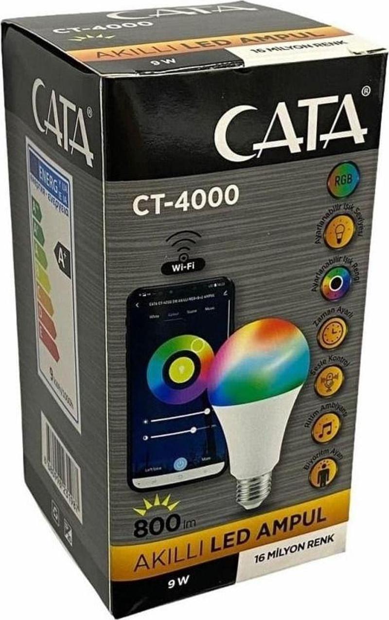 Ct-4000 9W Akıllı Led Ampul E27 16 Milyon Renk