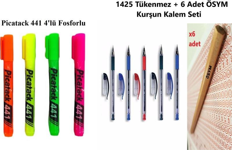 Fosforlu, Tükenmez Ve Kurşun Kalem Seti 15'Li