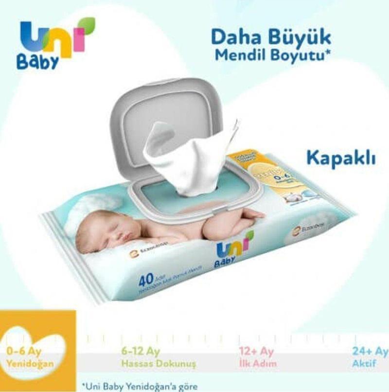 Baby Yenidoğan Islak Pamuk Mendil 14x40lı Fırsat Paketi 0-6 Ay