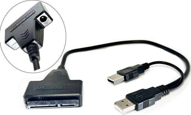 Usb 2.0 Sata 2.5/3.5 Inç Ssd Hdd Adaptör Destekli Sata Usb Çevirici Kablo 22 Pin Sata