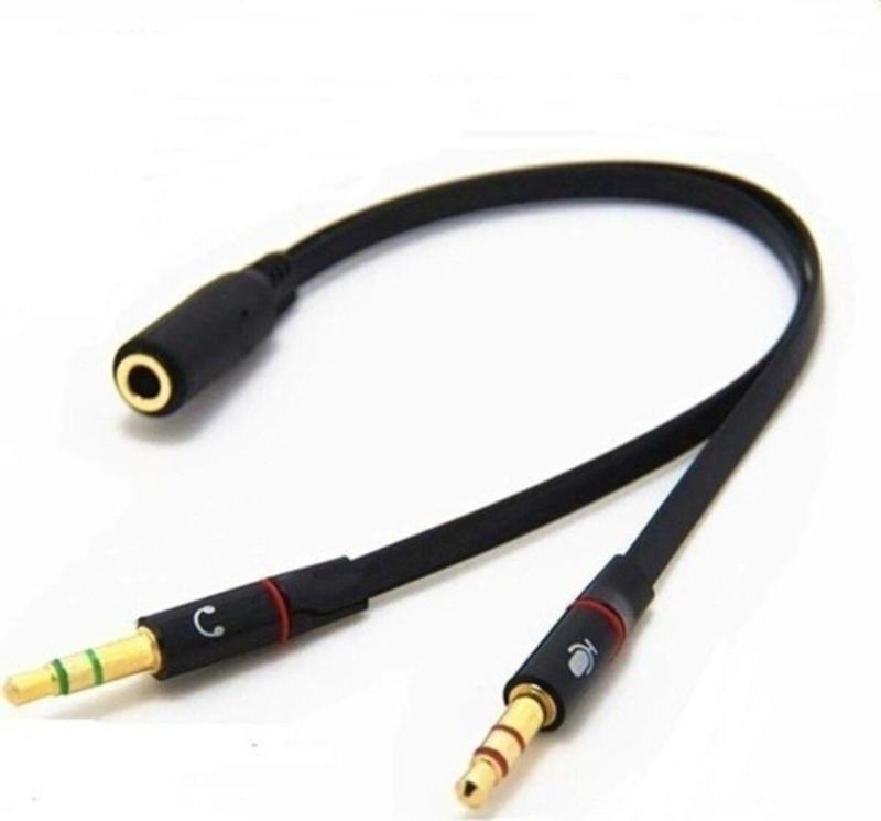 Kulaklık Mikrofon Ayırıcı Kablo Y Splitter Kablo 2 X 3.5 Mm Headphone