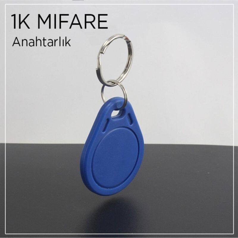 Mifare Anahtarlık 13,56 Mhz Mavi Renk 100 Adet