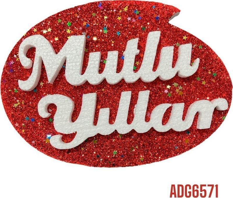 Mutlu yıllar Strafor Süs 23x16,5 cm​