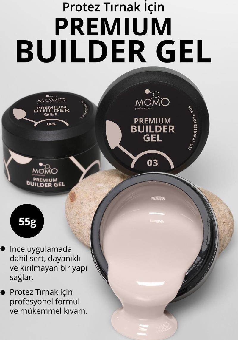 Premium Protez Tırnak Jeli 03, Sütlü Bej, 55 gr