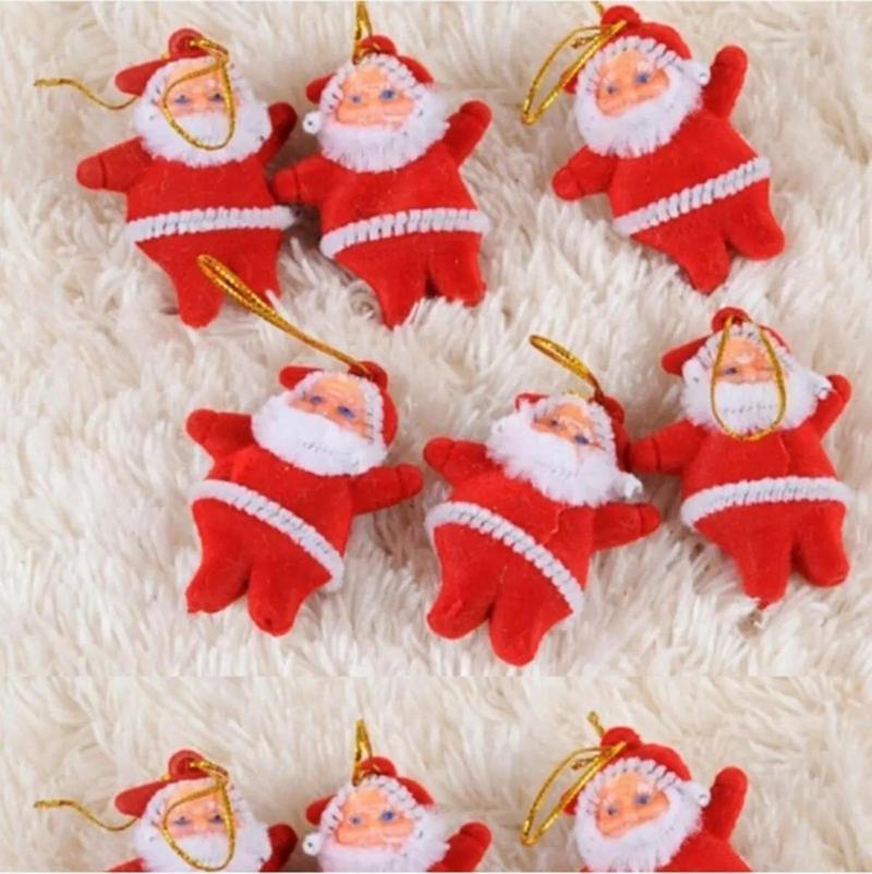 Yıllbaşı Çam Ağacı Süsü Noel Baba Noel Ağacı Süsü 6 Lı 5 cm