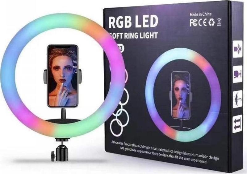 MJ36 Led Işık Halka Işık Youtuber Led Rgb Tripodlu Selfie Işığı 26 Cm / 10 ''